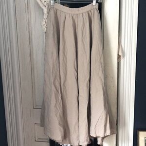 notPERFECTLINEN Beige A-Line Skirt